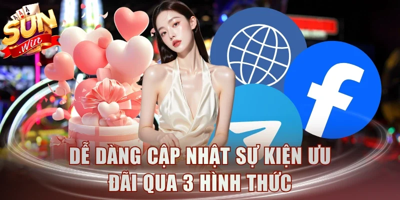 Dễ dàng cập nhật sự kiện ưu đãi qua 3 hình thức