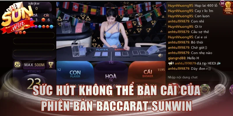 Sức hút không thể bàn cãi của phiên bản Baccarat Sunwin